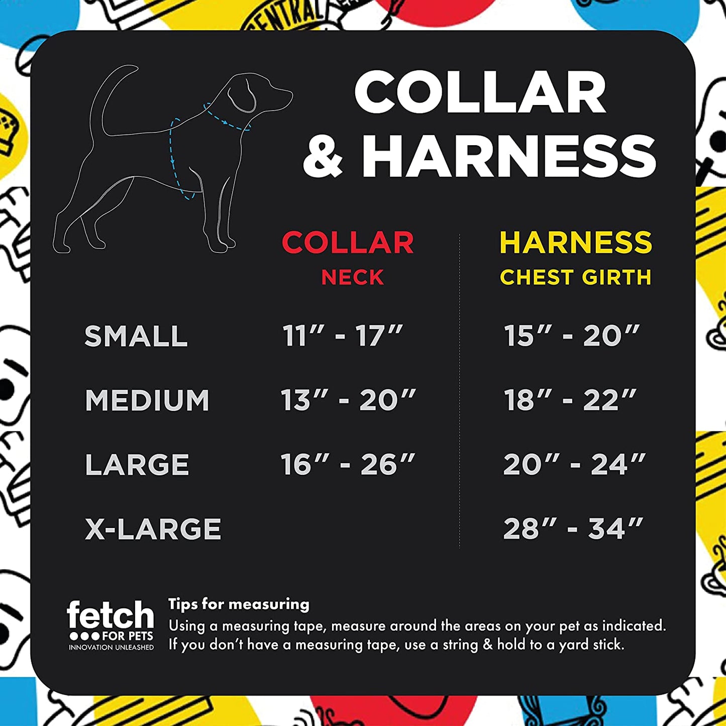 Iconic Graphics Dog Collar for Medium Dogs, Medium (M) | Black Medium Dog Collar, Cute Dog Collar with D-Ring | Dog Apparel & Accessories Friends Merch for Dogs from Friends